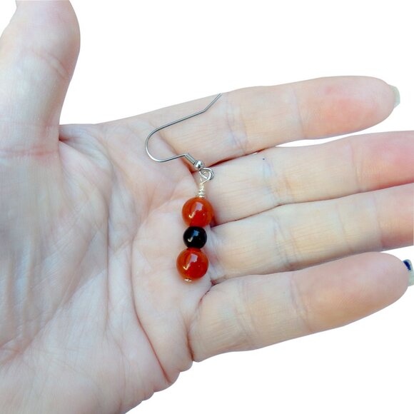 Carnelian Pendant Necklace Set 4268 - Picture 6 of 9